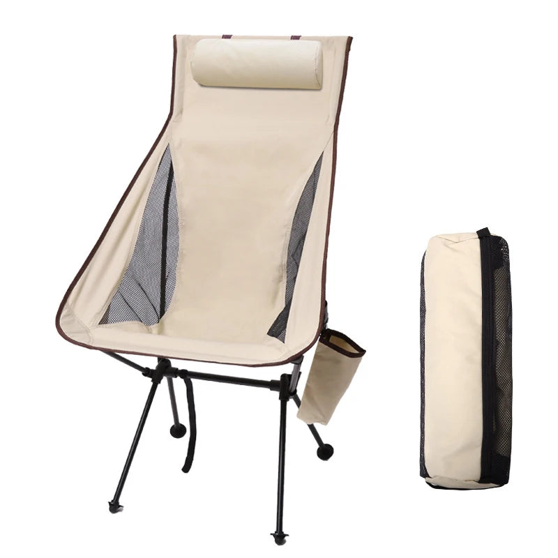 West Tune Portable Folding Camping Chair With Headrest