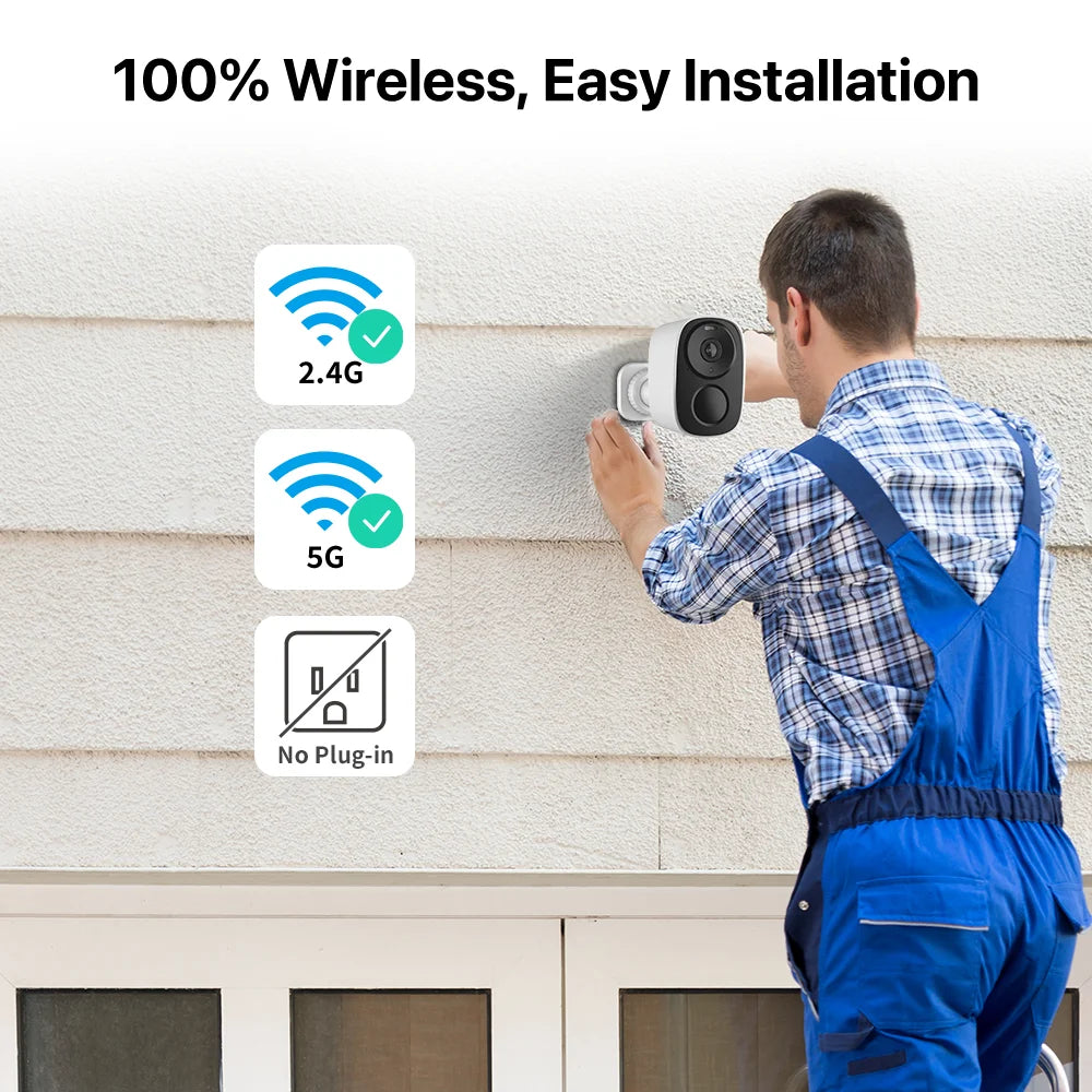 Vstarcam 2K Solar Wireless Battery Security Camera With Two-Way Audio