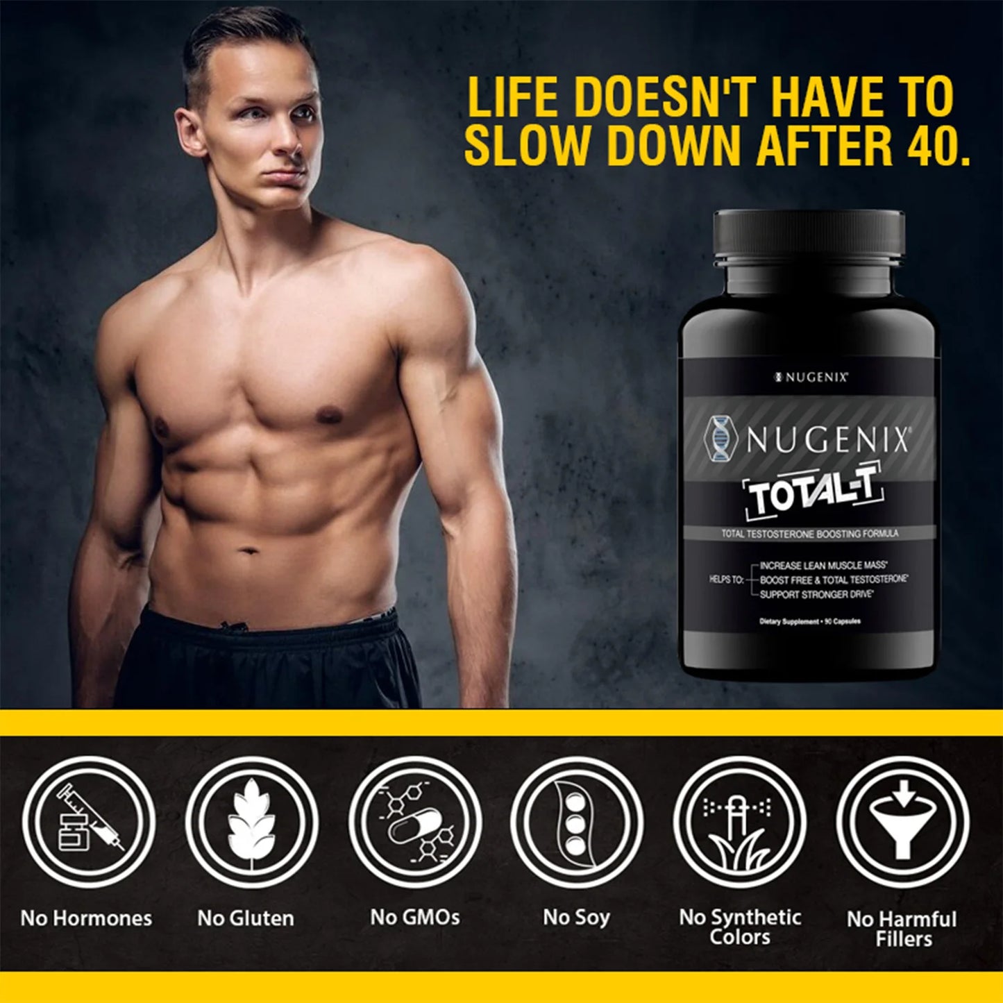 Airboy TOTAL T Testosterone Booster For Muscle Strength And Growth