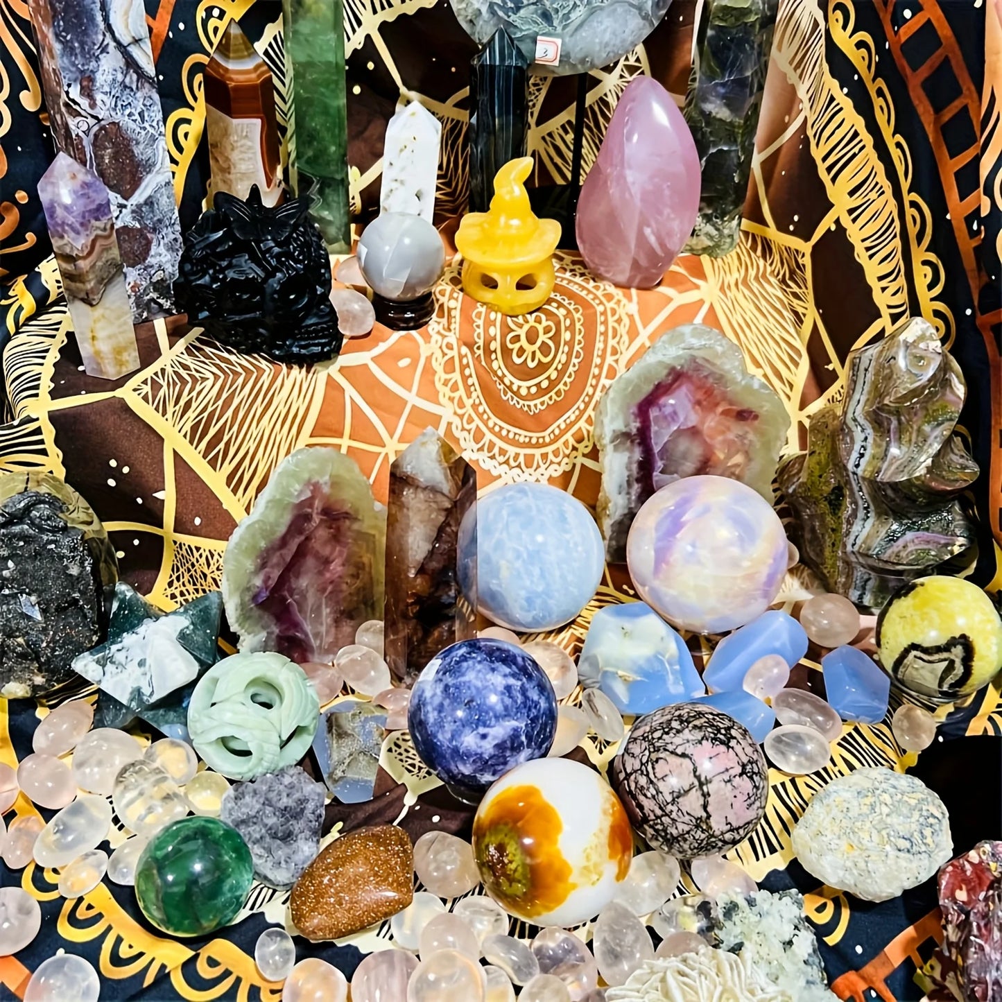 CrystalHola Mixed Stone Gift Box Assorted Crystals Home Decor