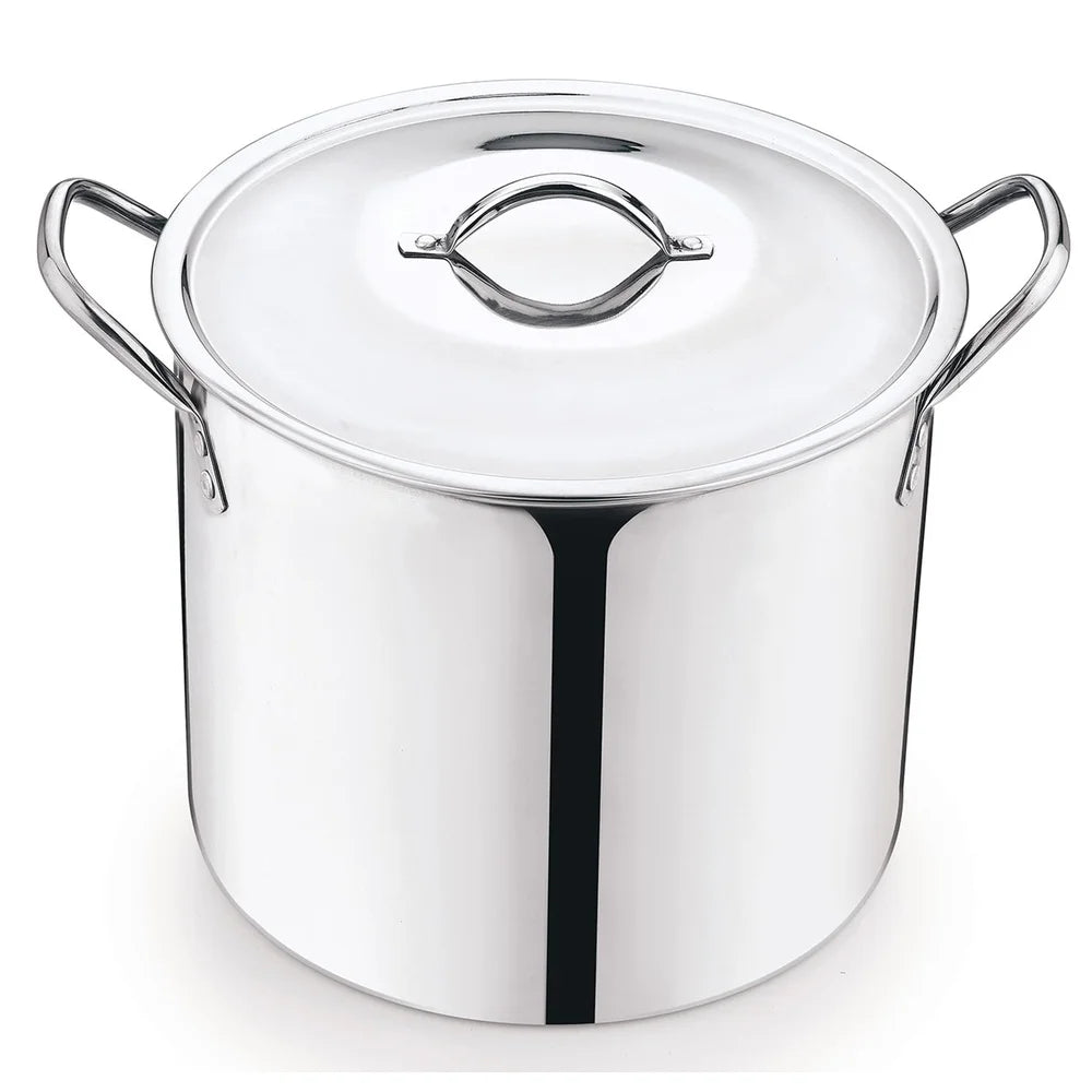 Stainless Steel Stock Pot With Lid Heavy Duty Cookware