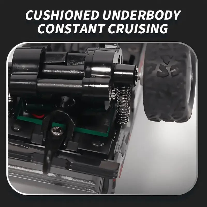Mini Rc Truck, 1:64 Scale Monster Truck Remote Control Car With Lights，Mini Monster Truck ，Speed/Steering Adjustable