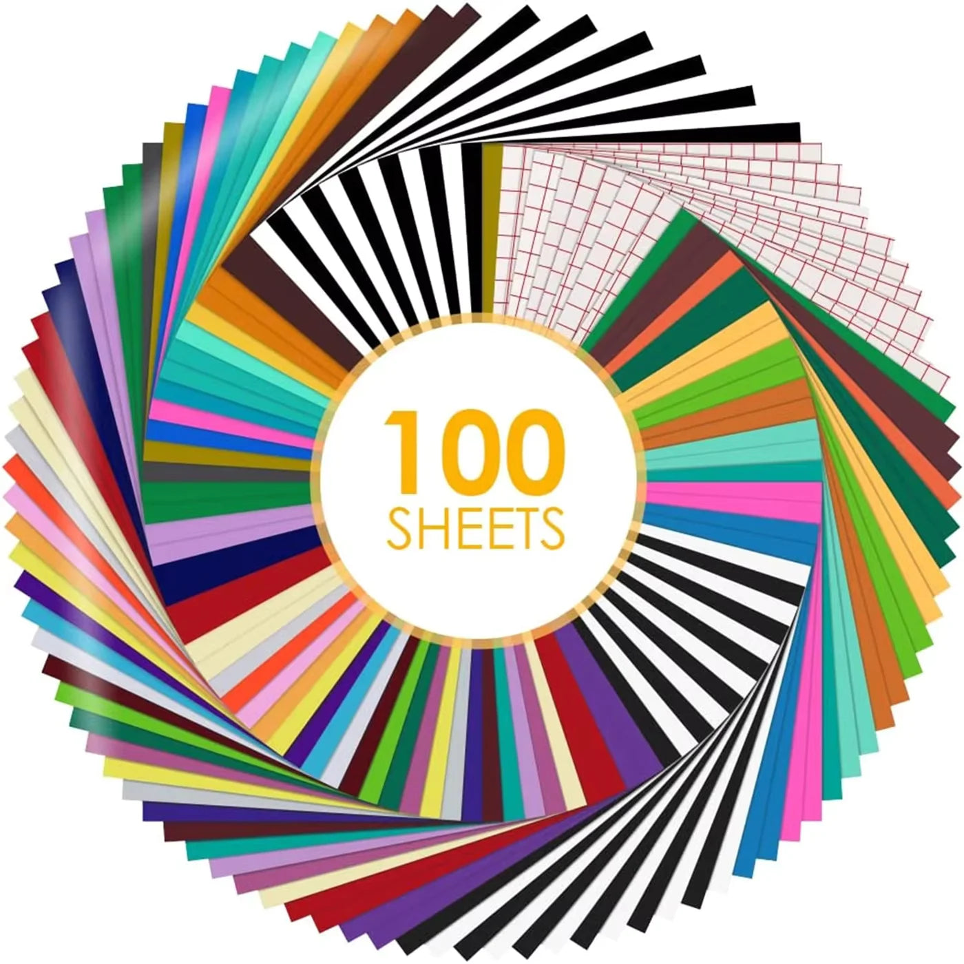 HTVRONT Permanent Adhesive Vinyl Bundle 12" x 12" Adhensive Vinyl Sheets and Transfer Tape Sets for Party Decoration, Stiker