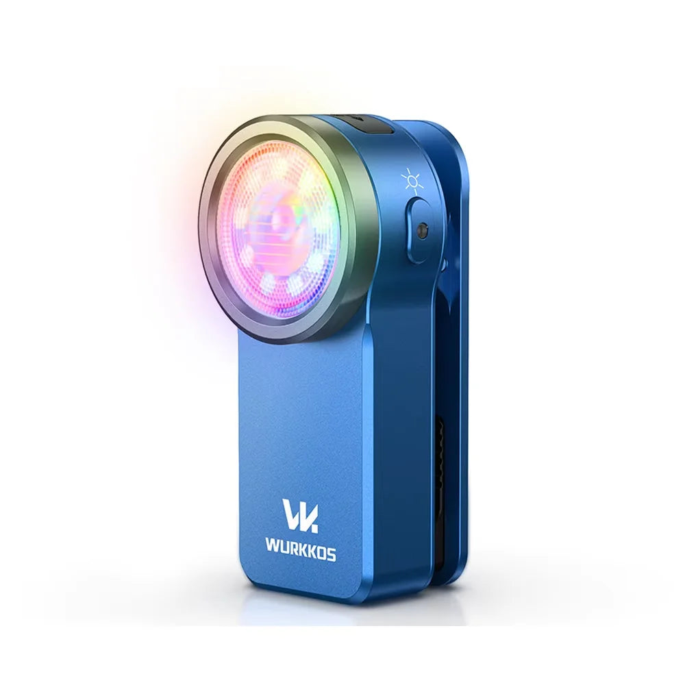 Wurkkos HD03 USB Rechargeable Mini Clip Light Flashlight RGB Magnet
