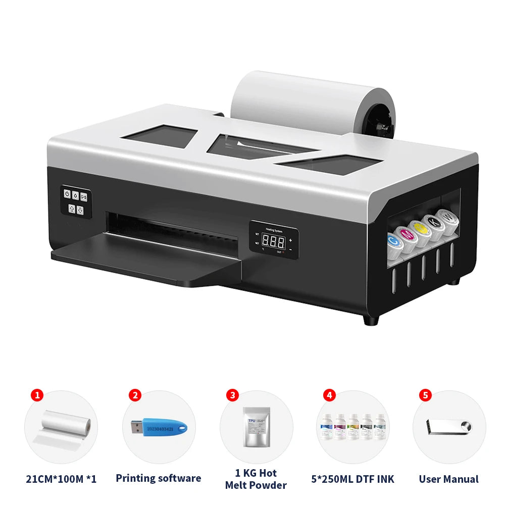 A4 DTF Printer For Epson L805 Impressora A4 Direct to Film Printing Machine A4 DTF Printer For T-Shirt Hoodies Shoes 8'' DTF