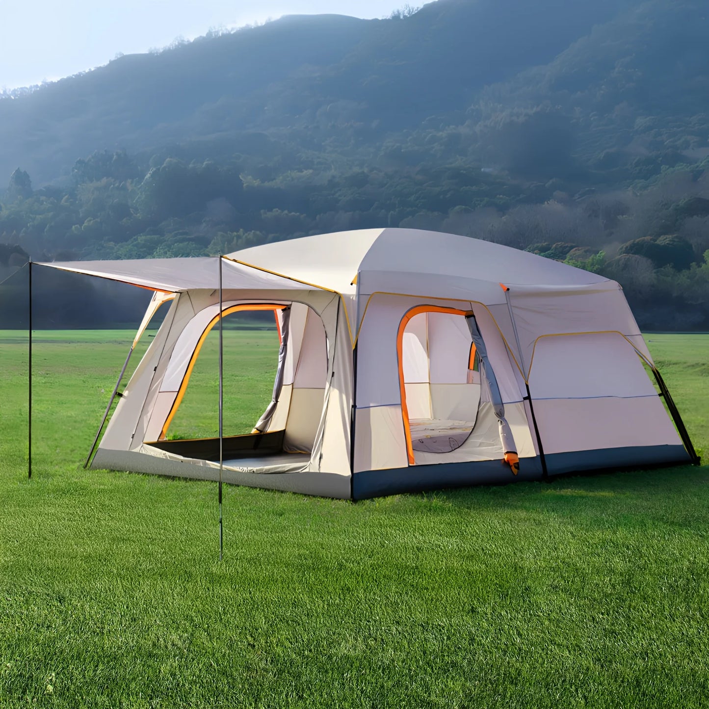 3-6 Person Camp Tent, Sunscreen, Anti-mosquito, Portable Tent, Suitable For Outdoor Camping