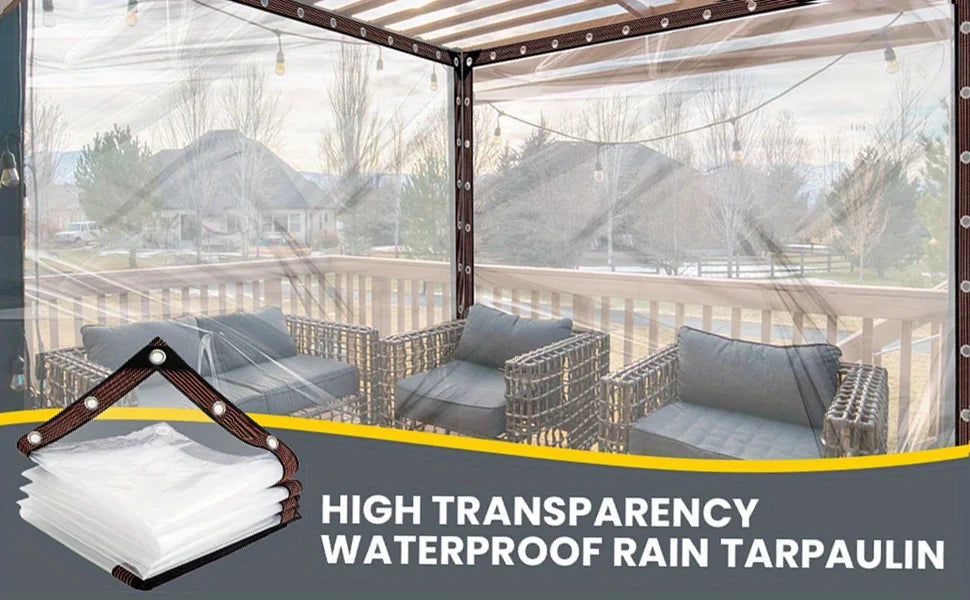 Transparent Waterproof Cloth Tape Sealing Ring for Protection, Effectively Rainproof Suitable for Courtyard Sunshades, Garden C