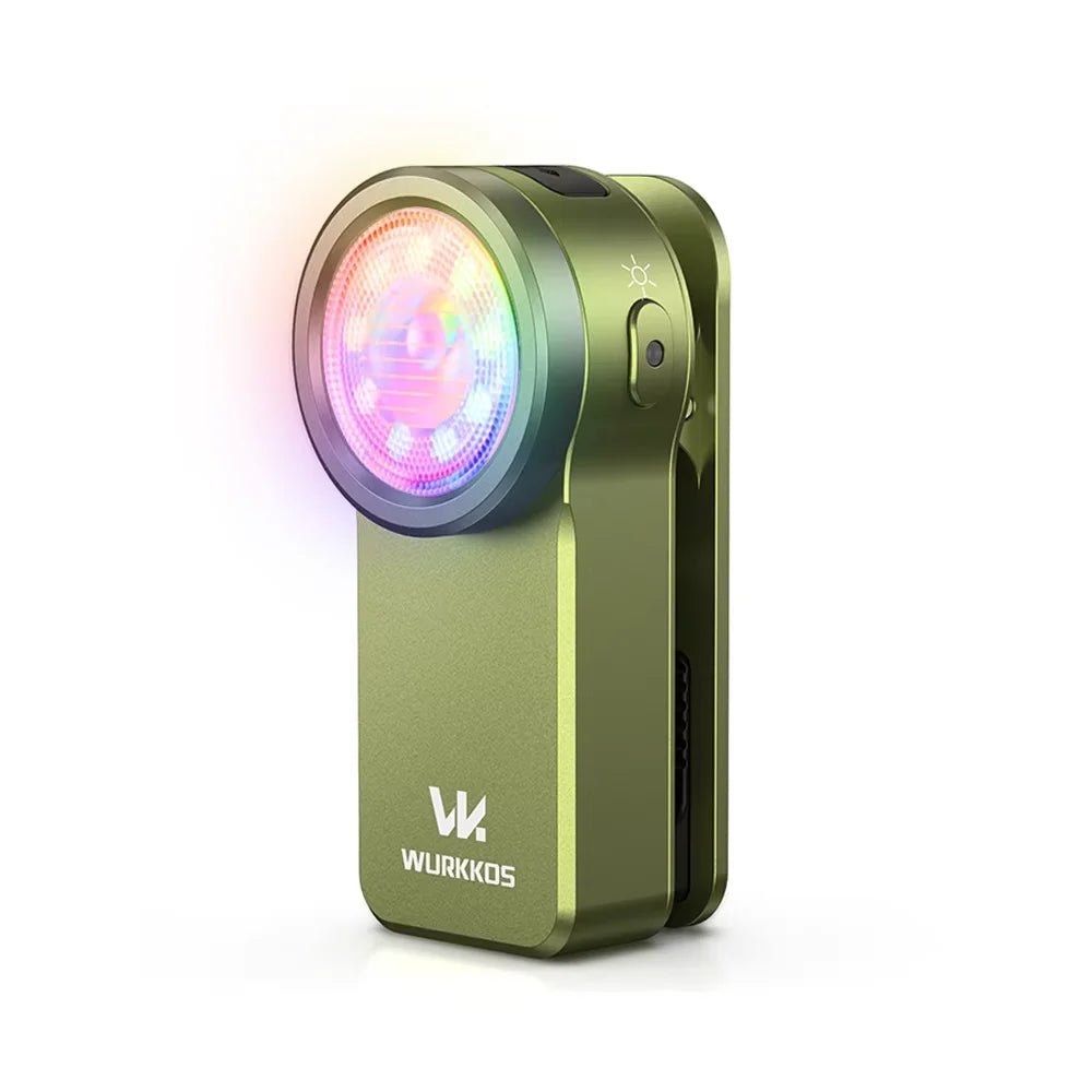 Wurkkos HD03 USB Rechargeable Mini Clip Light Flashlight RGB Magnet
