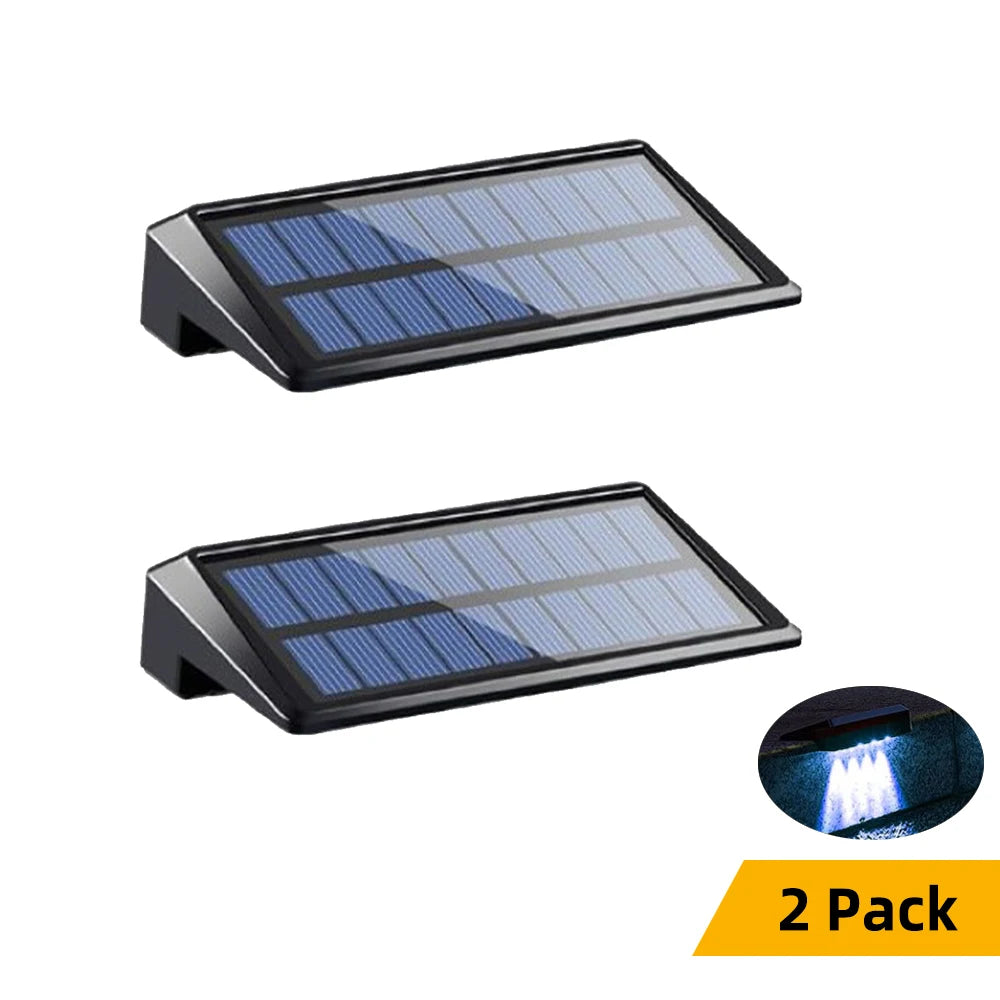 2 Pack Solar Fence Lights,Wall Lights Outdoor,IP44 Waterproof Fence Solar Lights Outdoor for Backyard,Wall,Deck,Porch,Step