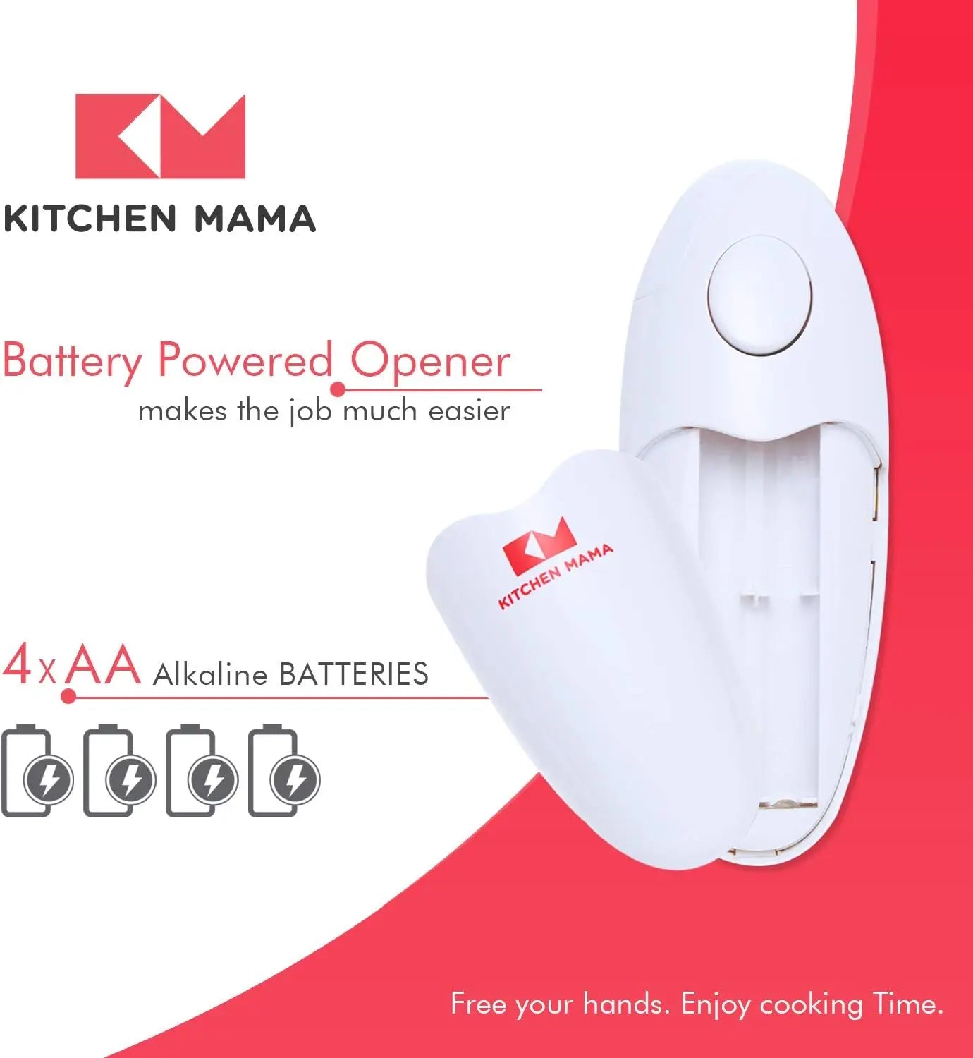 Auto Electric Can Opener: Open Your Cans with A Simple Press of Button - Automatic, Hands Free, Smooth Edge