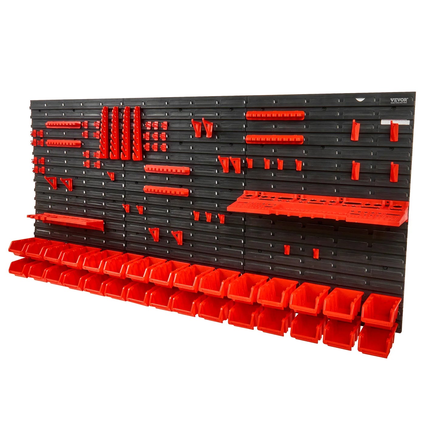 SucceBuy Wall Mounted Storage Bins Rack For Garage Tools