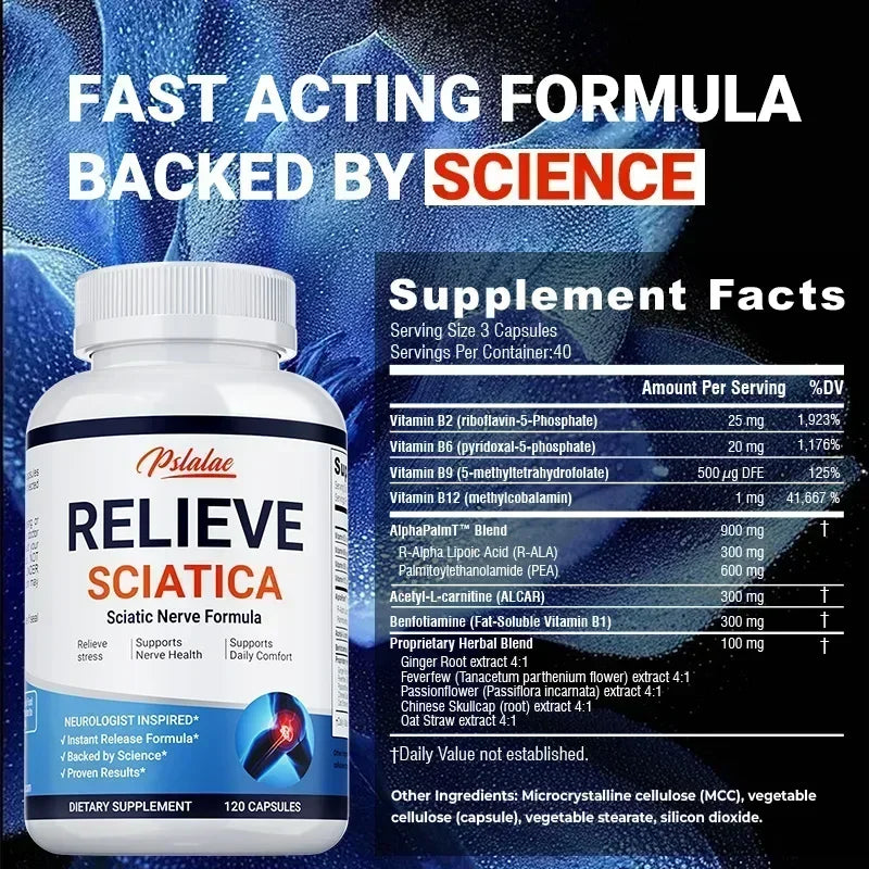 Pslalae Sciatica Relief Capsules For Joint Pain And Mobility