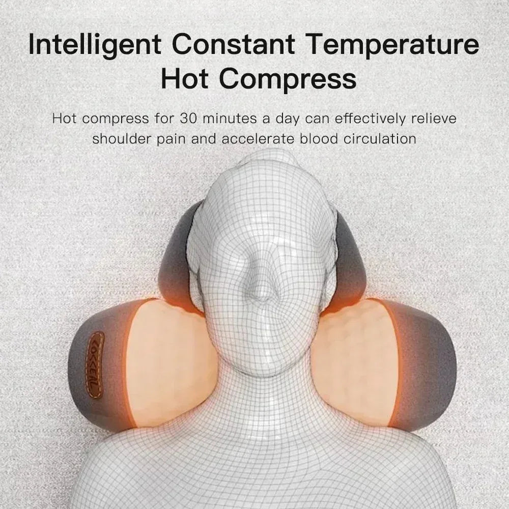 Okayso Electric Neck Massager With Traction Heating And Vibration
