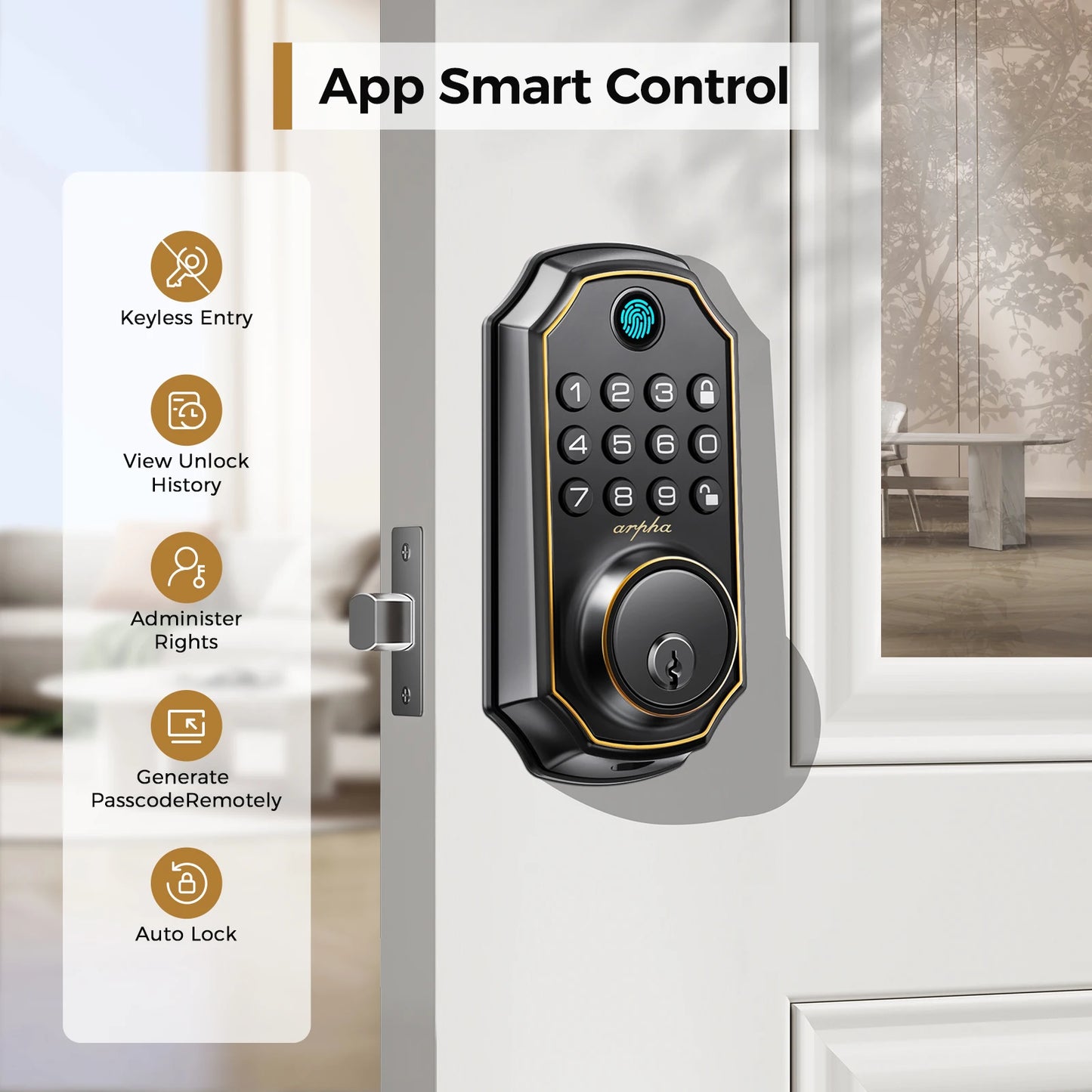 Arpha D280 Keyless Entry Door Lock 5in1 Smart Fingerprint