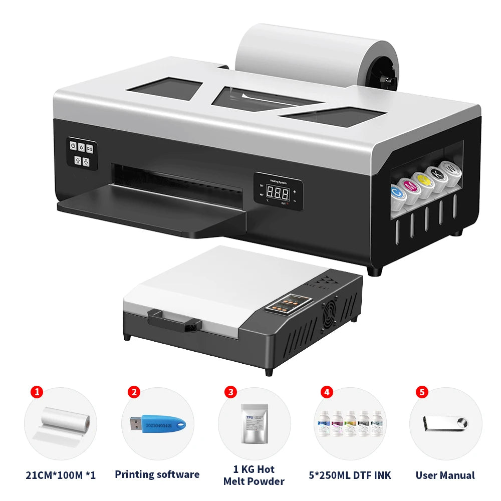 A4 DTF Printer For Epson L805 Impressora A4 Direct to Film Printing Machine A4 DTF Printer For T-Shirt Hoodies Shoes 8'' DTF