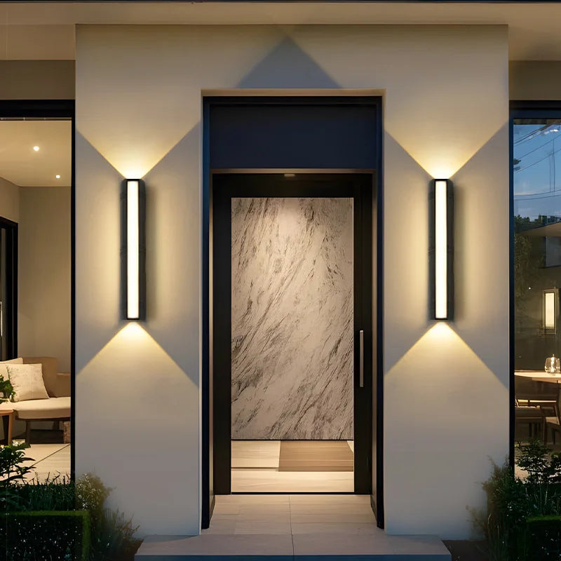 Modern LED Wall Lights Waterproof Outdoor Wall Lamp Long Strip IP65 Aluminum Wall Light Garden Porch Light Fixtures Luminaire