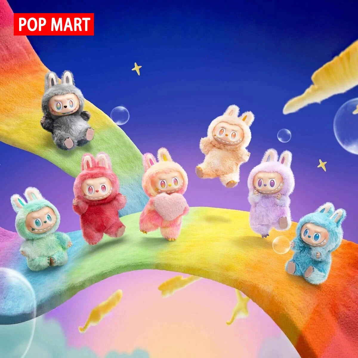 Labubu dolls - Ship quickly locally - Macaron color, 100% genuine. It's the perfect gift for children, family and friends.