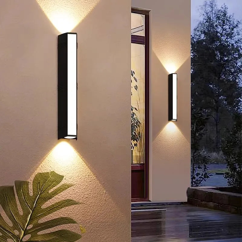 Modern LED Wall Lights Waterproof Outdoor Wall Lamp Long Strip IP65 Aluminum Wall Light Garden Porch Light Fixtures Luminaire
