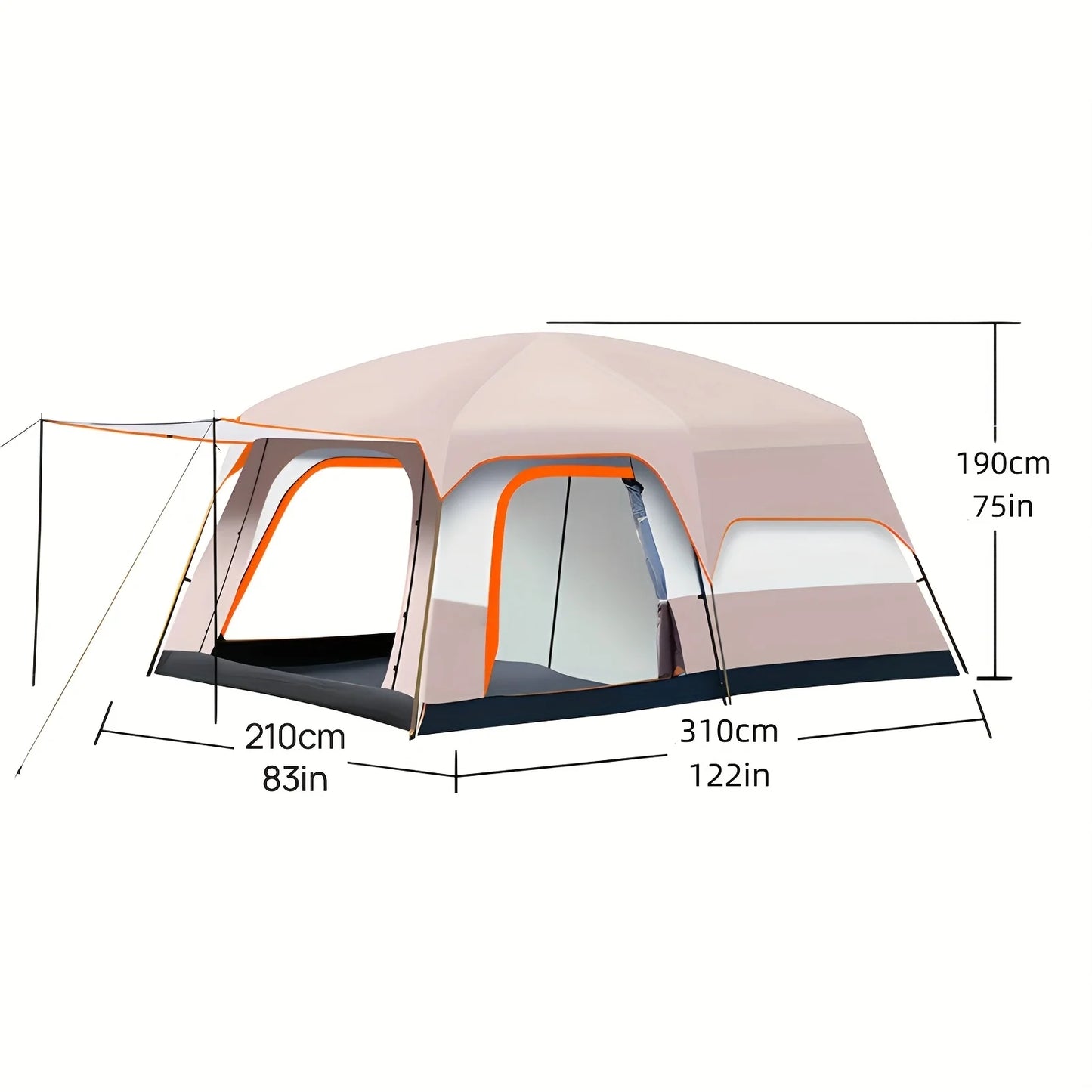 3-6 Person Camp Tent, Sunscreen, Anti-mosquito, Portable Tent, Suitable For Outdoor Camping