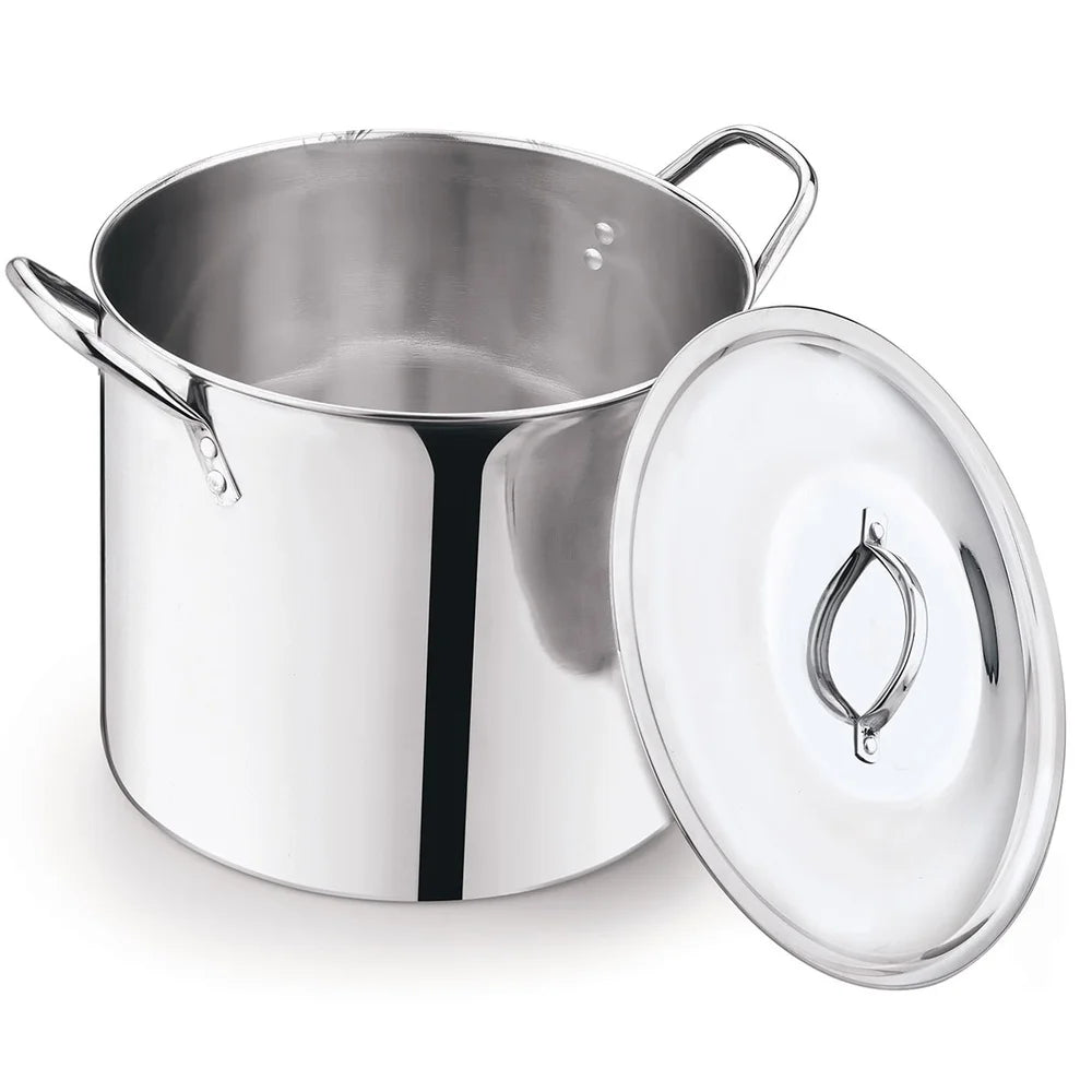Stainless Steel Stock Pot With Lid Heavy Duty Cookware