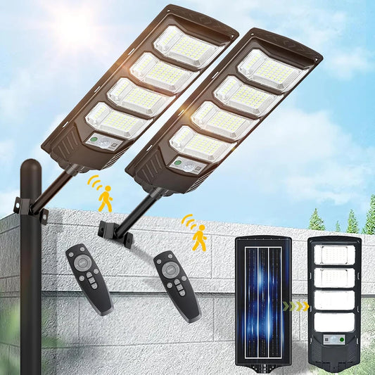 Solar LED Street Light 80000LM Outdoor Motion Sensor Garden Lamp