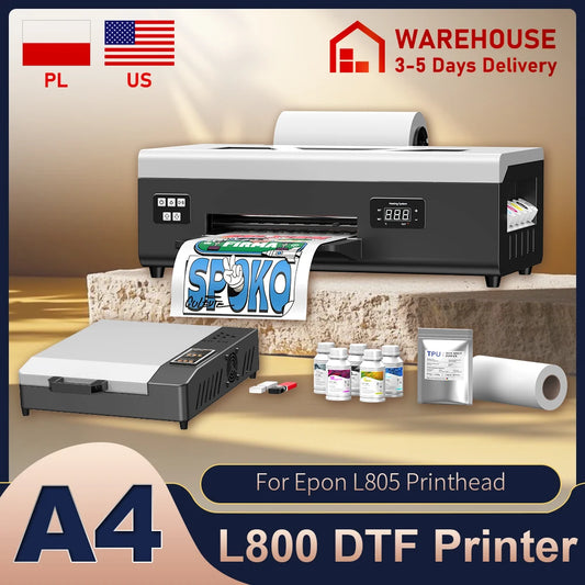 A4 DTF Printer For Epson L805 Impressora A4 Direct to Film Printing Machine A4 DTF Printer For T-Shirt Hoodies Shoes 8'' DTF