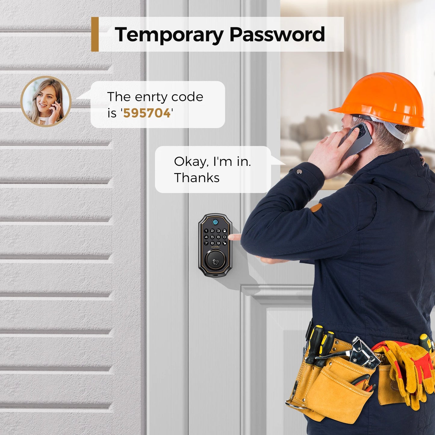 Arpha D280 Keyless Entry Door Lock 5in1 Smart Fingerprint