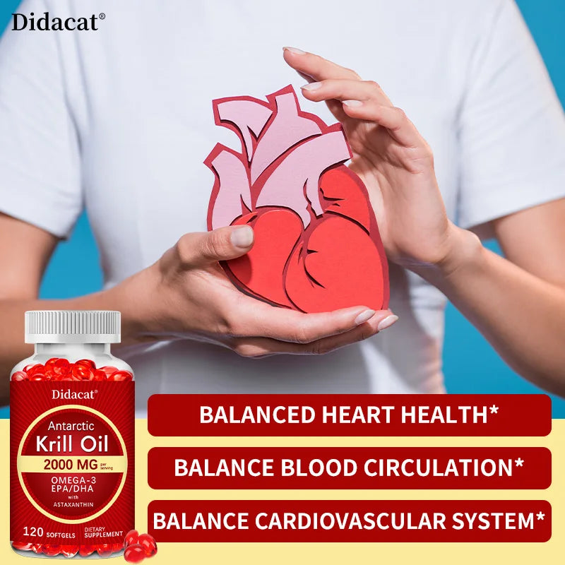 Bunkell Antarctic Krill Oil 2000 Mg 120 Softgels Omega 3 EPA DHA