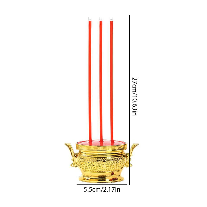 Led Candle With Flickering Flame,Electronic Candlelight For Buddha,Home Buddhist Religious Items For Prayer Sacrifice,Red White