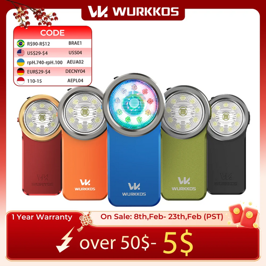 Wurkkos HD03 USB Rechargeable Mini Clip Light Flashlight RGB Magnet