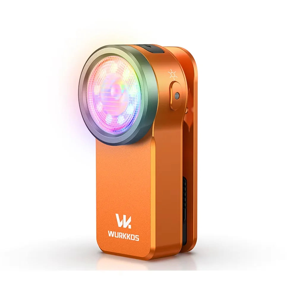 Wurkkos HD03 USB Rechargeable Mini Clip Light Flashlight RGB Magnet
